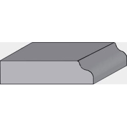 Välj:  -  Kantprofil Antik kantprofil  -  Ange synliga kanters längd i mm 